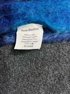 Acne Studios Blue Plaid Scarf