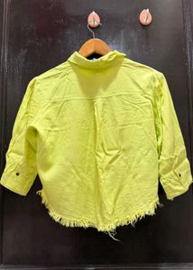 Neon light green Cropped Shirt