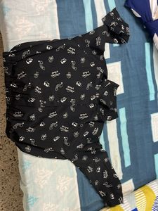 Patterned Black Top