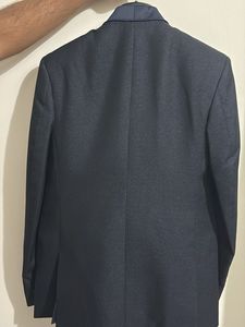 Men's Znaab Navy Blue Embroidered Waistcoat