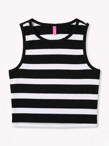 Striped Cropped Tank Top 👀