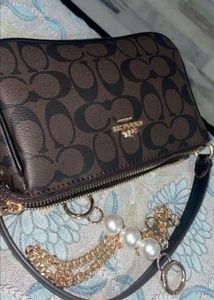 authentic Coach Monogram Hobo Bag