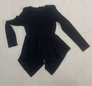 Black Peplum Top