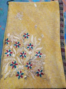 Beautiful Yellow Colour Saree