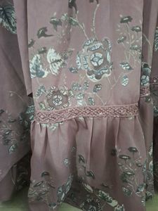 Purple Floral Kurtha Set