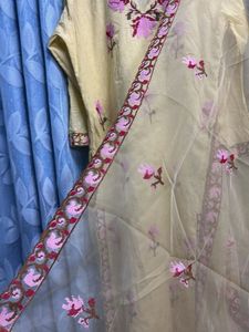 Beautifully Embroidered Yellow Kurta Set