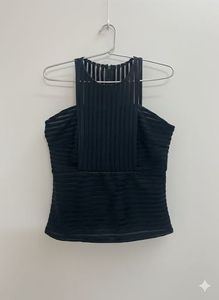 Chic Black Sleeveless Top