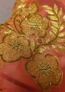 pure chiffon saree with aari tari zari work 😍🔥