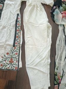 Embroidered White Kurta Set with Dupatta