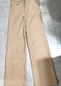 Women's Wide Leg Beige Pants