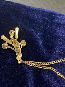 Floral Lapel Pin with Chain