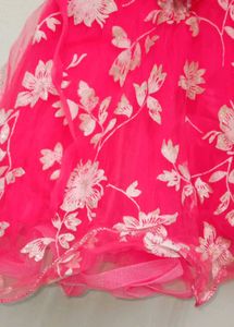 Girls Pink Floral Party Dress