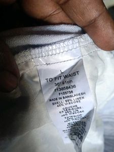 White Linen Blend Shorts