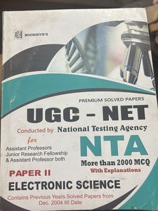 UGC-NET Electronic Science Solved Papers
