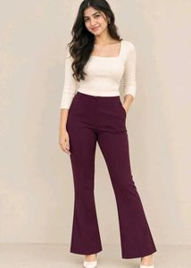 Burgundy Flared Pants