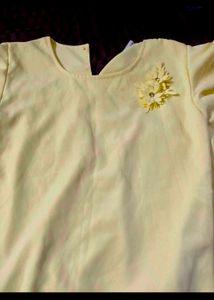 new not used Cute Yellow Ruffle Sleeve Top