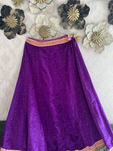 Royal Purple Embellished Skirt