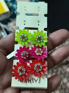 Flower Stud Earrings Set