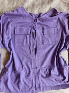 Girls/womens Purple Shirt with Pockets