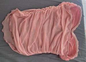 Pink floral bust ruched top