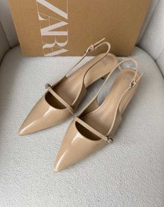 Zara Patent Slingback Heels