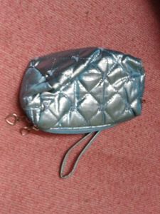 Quilted Pouf with wrist strap