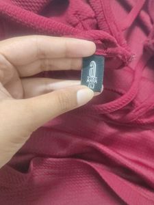 Maroon Oversized Top