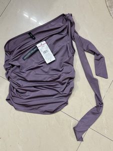 Chic Ruched One-Shoulder Top