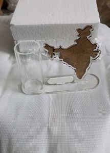 Indian Map Pen Stand Crystal Clear Plastic Materia