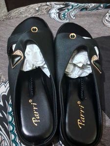 Parri Black Embellished Flats
