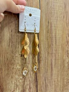 Gold Leaf Dangle Earrings