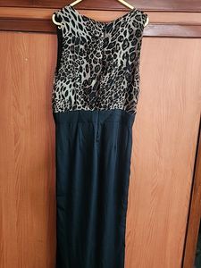 Tiger Print Branded Jumpsuit