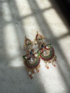 Exquisite Peacock Jhumka Earrings