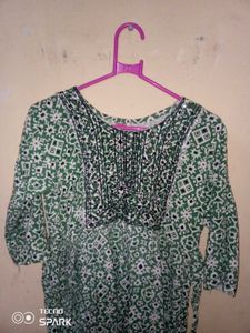 Stylish Green Printed Kurta