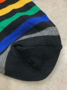 Rainbow Striped Crew Socks