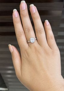 Rose Gold Sparkling Square Cut Ring (New)