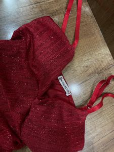 Sparkling Red Mini Dress