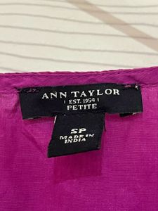 Ann Taylor Top From USA- Like New In Wine Color