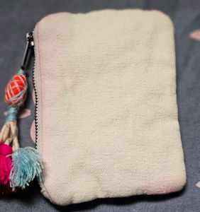 Boho Beaded Embroidered Pouch