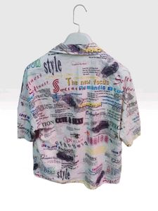 Newspaper Print Short Sleeve Shirt