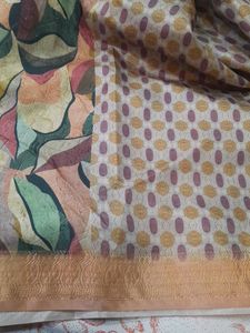 Combo Of Three Chanderi Cotton Digital Printed Sar