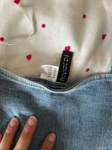Stylish Denim Puff Sleeve Peplum Top