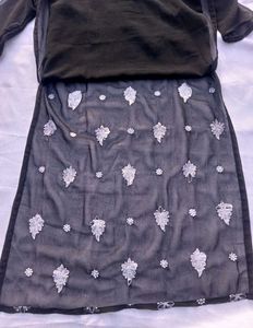 Black Chikankari Kurta