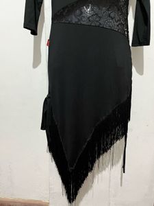 Black Fringe Dance Dress