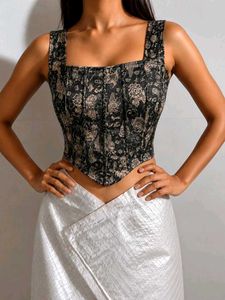 ✨premium Floral Print Corset Top