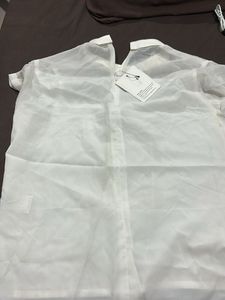 Sheer White Button-Up Shirt