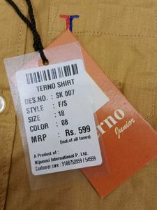 Terno Mustard Yellow Casual Shirt