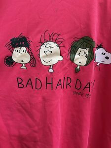 Hot Pink "Bad Hair Day" Peanuts Graphic Tee
