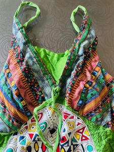 Egyptian Print Short Dress
