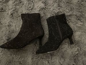 Brand New M&S Sparkling Black Ankle Boots
